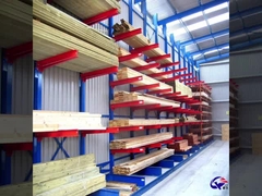 Rak gudang industri Cantilever, H Beam Cantilever Rack Single sisi ganda